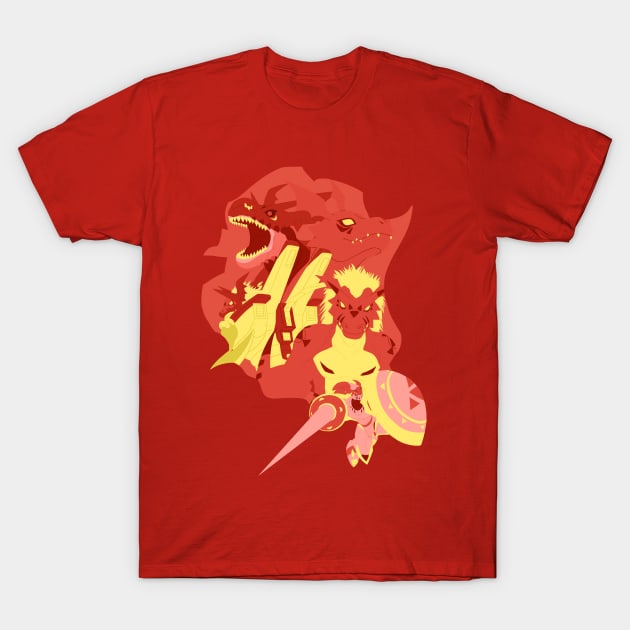 Guilmon Evolution T-Shirt by NovusArts